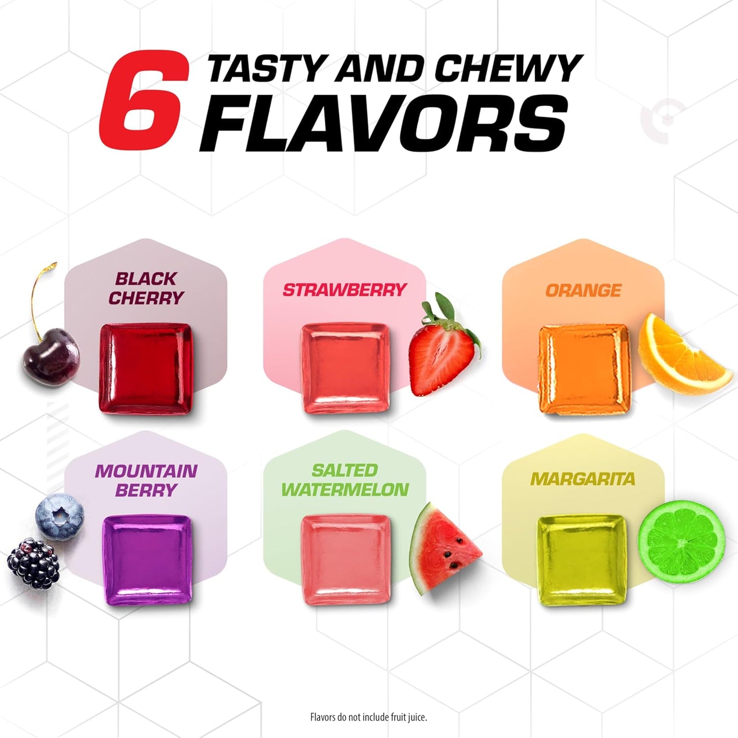 Energy Chews Variety Pack – Non-GMO, Plant-Based Fast Fuel for Cycling & Running – Quick Carbs with Electrolytes – 2.12 oz Packets (12 Count)