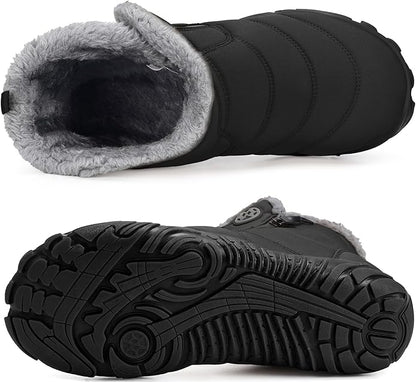 Barefoot Winter Snow Boots – Zero Drop, Wide Toe Box, Fur-Lined (Women’s 9 Wide / Men’s 7.5 Wide)