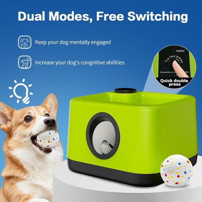 Automatic Pet Ball Launcher – Indoor & Outdoor Dog Toy with 4 Chew-Resistant Balls for Interactive Play