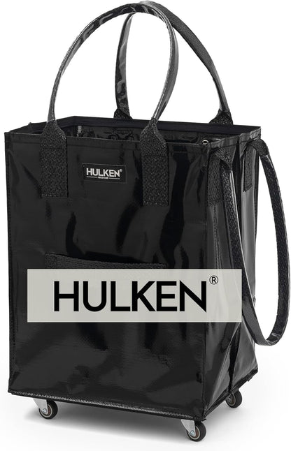 Rolling Grocery Bag: Lightweight, Zippered, 66 lb Capacity, Folds Flat, Unbreakable Handles