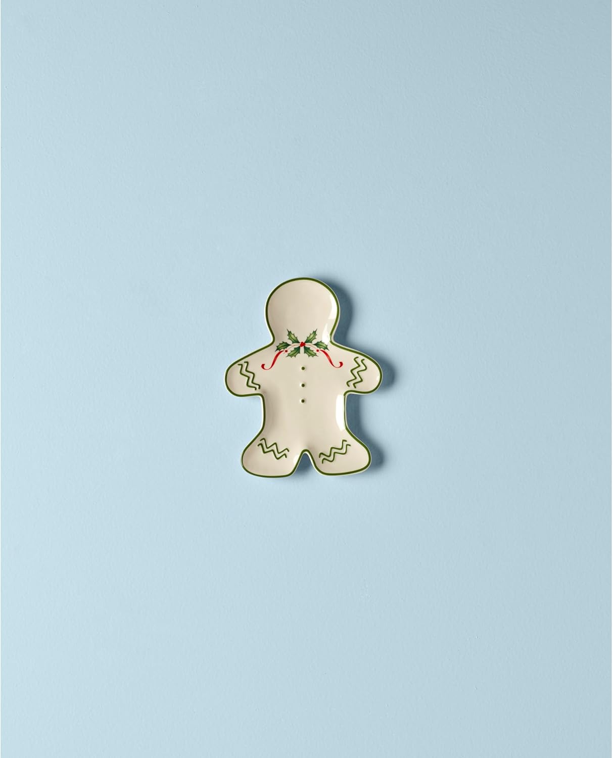 Holiday Gingerbread Man 8-Inch Porcelain Plate - Service for 1