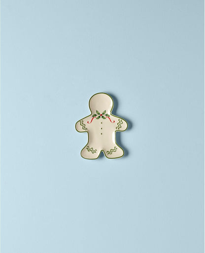 Holiday Gingerbread Man 8-Inch Porcelain Plate - Service for 1