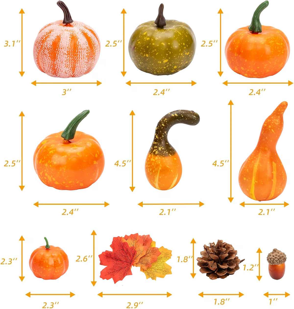 70-Piece Thanksgiving Fall Décor Set – Maple Leaf Garland & Autumn Harvest Decorations