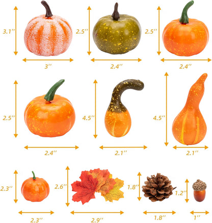 70-Piece Thanksgiving Fall Décor Set – Maple Leaf Garland & Autumn Harvest Decorations