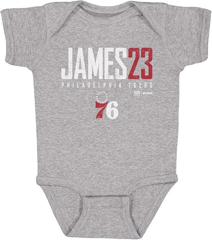 LeBron James Philadelphia 76ers Elite Infant Bodysuit – Baby One-Piece in Royal Blue, Black & Gray, Ages 6–24 Months