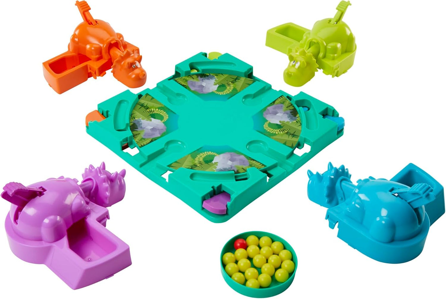 Hungry Hungry Hippos: Dino Edition Board Game for Ages 4+, 2-4 Players
