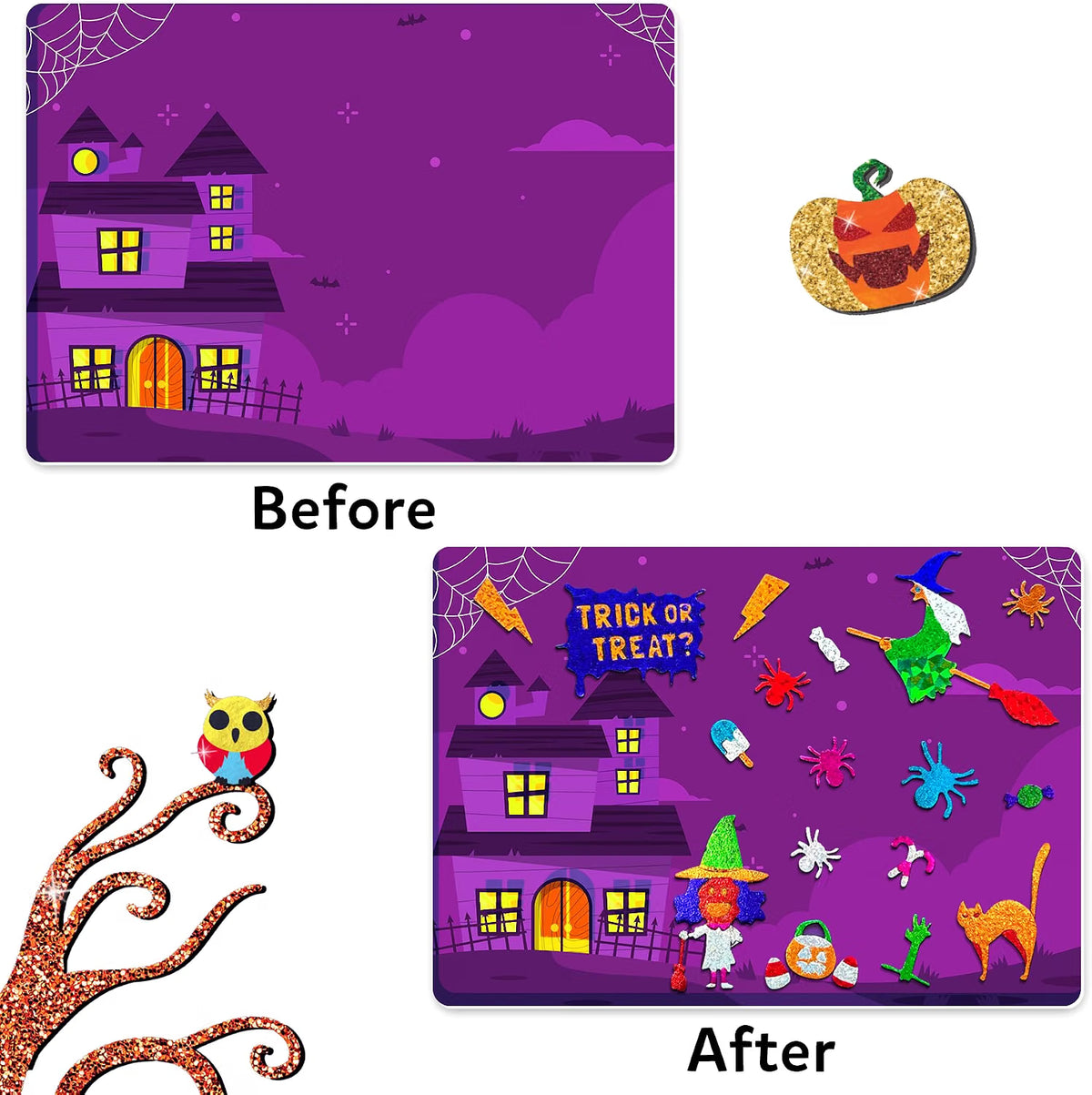 Halloween Foil Art Craft Kit for Kids – Creative Foil Fun Activity & DIY Holiday Gift