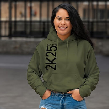 Graduation Long Sleeve Hoodie Sweatshirt Class of 2K25