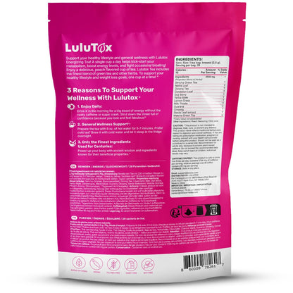 Detox Slimming Tea – Dandelion & Ginseng for Bloating, Digestive & Weight Support (Peach, 28 Servings)