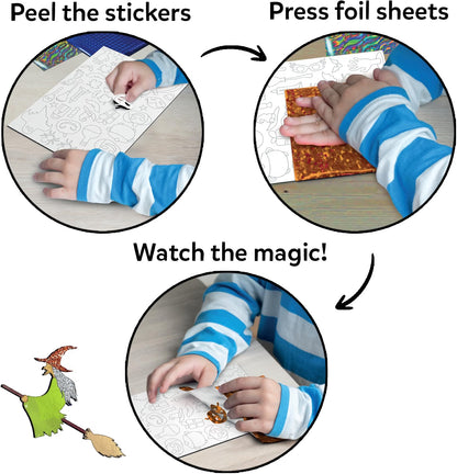 Halloween Foil Art Craft Kit for Kids – Creative Foil Fun Activity & DIY Holiday Gift
