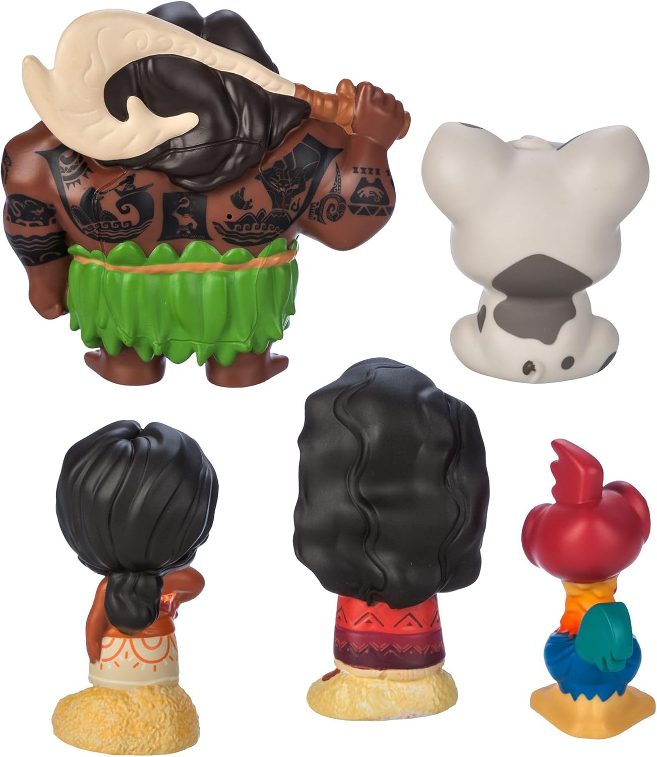 Moana 2 Bath Toys Set – 5 Character Toys with Storage Bucket for Bath Time & Water Play Fun