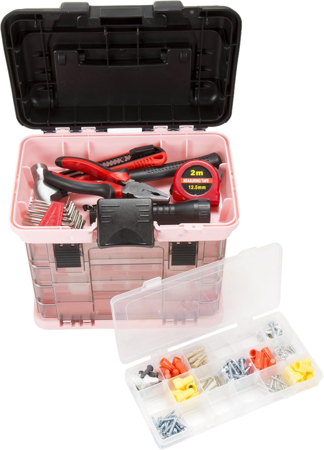 Tool Box: Durable Organizer with 4 Compartments for Hardware, Tackle, Beads, and More