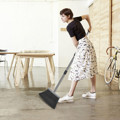 Broom and Dustpan Set for Home, Office, Indoor&Outdoor Sweeping