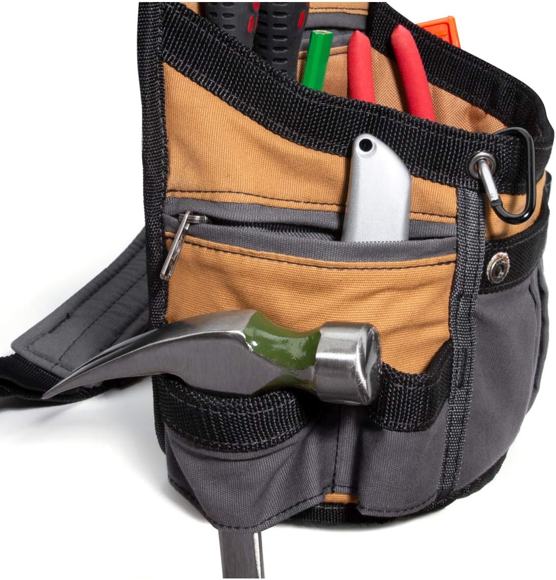 8-Pocket Padded Tool Belt – Utility Pouch with Adjustable 3" Belt, Durable Canvas Construction