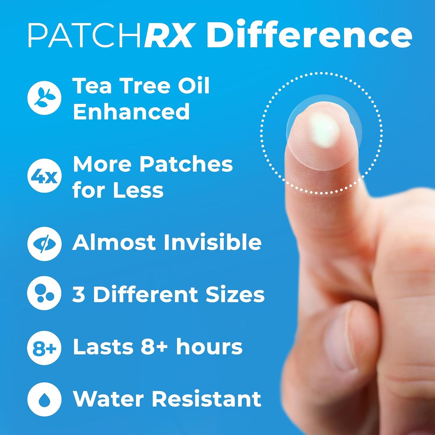 Hydrocolloid Pimple Patches for Face – Acne Spot Stickers with Tea Tree Oil (500 Patches)