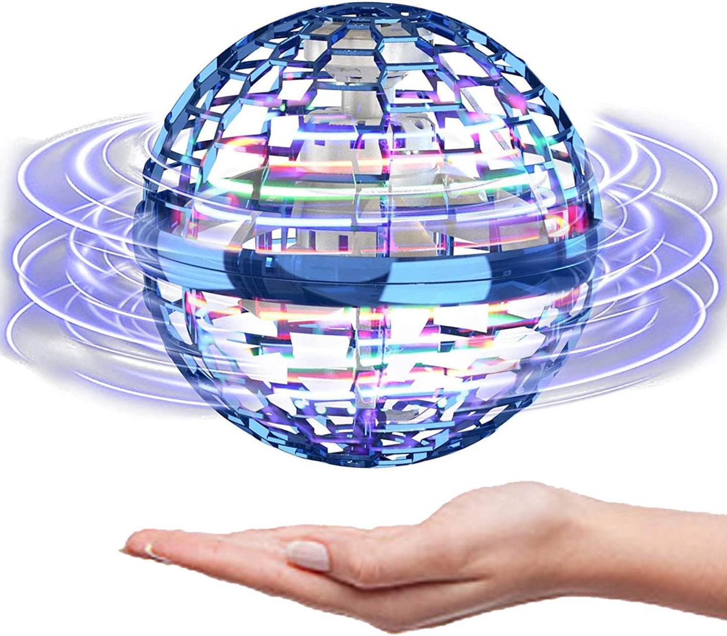 Magic Flying Orb Ball – Light-Up Hand-Operated Mini Drone & Boomerang Hover Toy (Ages 6–13)