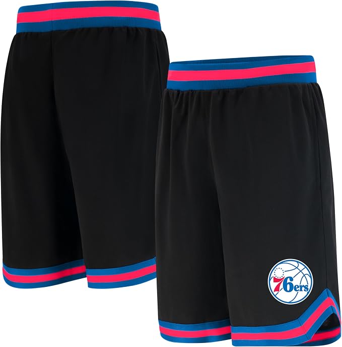 Official NBA Basketball Shorts – Men's Soft Air Mesh OG Fit Athletic Shorts, Black, Large