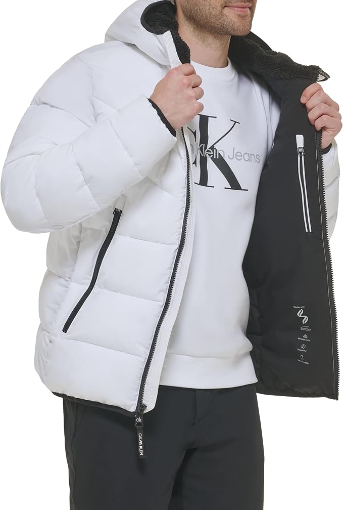 Extra Large White Mens Heavyweight Short Puffer