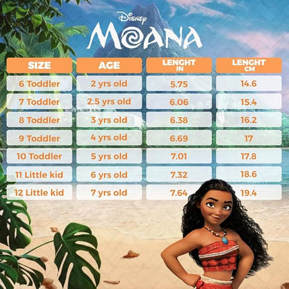 Moana Light-Up High Top Sneakers for Girls – LED High-Top Shoes (Sizes 6-12)