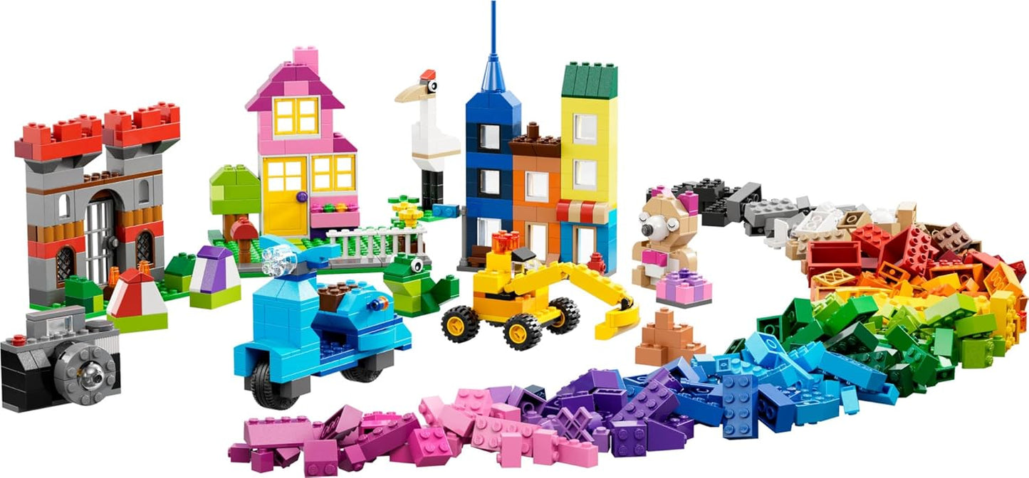 LEGO Classic Large Creative Brick Box: Building Toy Set & Storage Solution for Kids, Boys & Girls!
