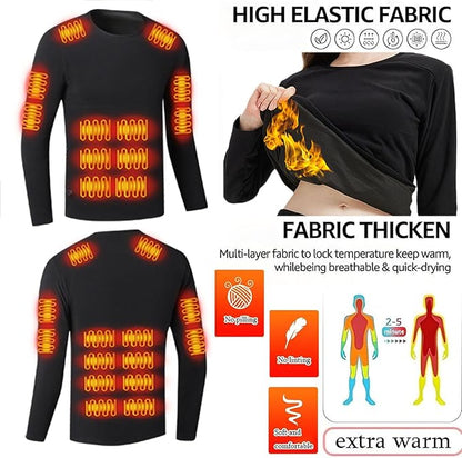 USB Heated Thermal Underwear Set – 26-Zone Top & 16-Zone Pants (Unisex, S–4XL)