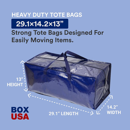 Extra Large Heavy-Duty Moving Bags - Waterproof Storage for Clothes and Travel