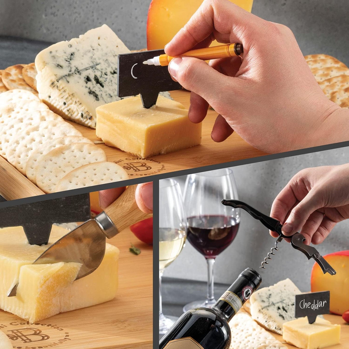 Bamboo Cheese Board & Knife Set – Gift-Ready Set for Any Occasion