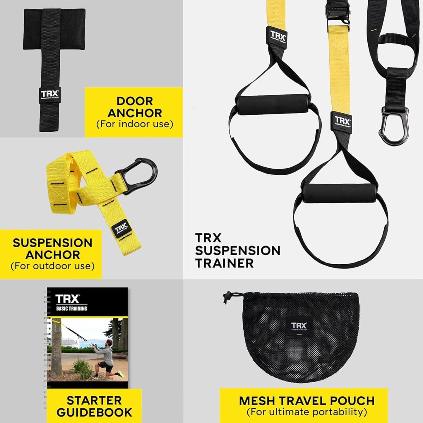 All-In-One Home Gym System – Suspension Training Kit for Strength, HIIT & Full-Body Workouts with Indoor & Outdoor Anchors
