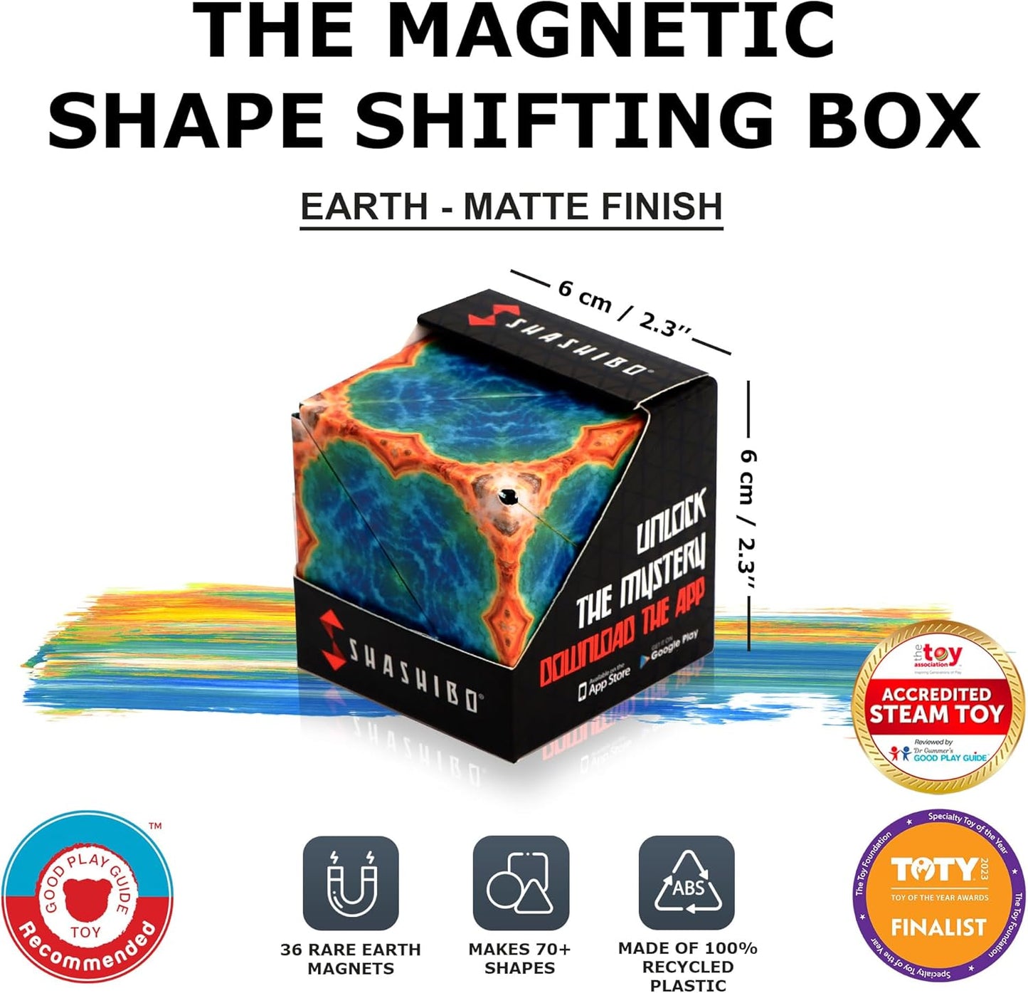 Shape Shifting Box: Award-Winning Fidget Toy with 36 Magnets - Transforms into 70+ Shapes, Sensory Gift for All Ages!