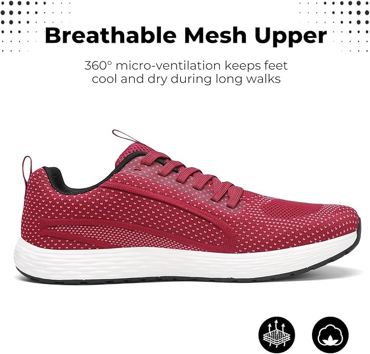 Red Zero Drop Road Running Shoes for Men: Lightweight, Breathable, and Wide Toe Box for Tennis and Gym