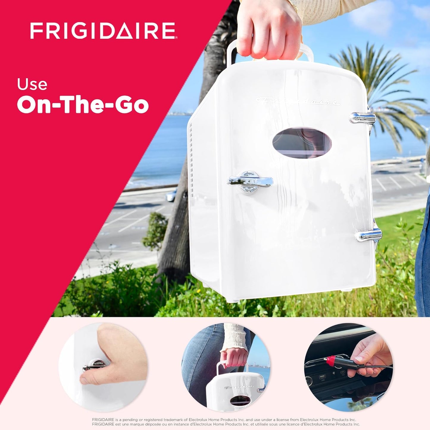 Mini Personal Fridge Cooler, 1 Gal Capacity, Holds up to 6 Cans