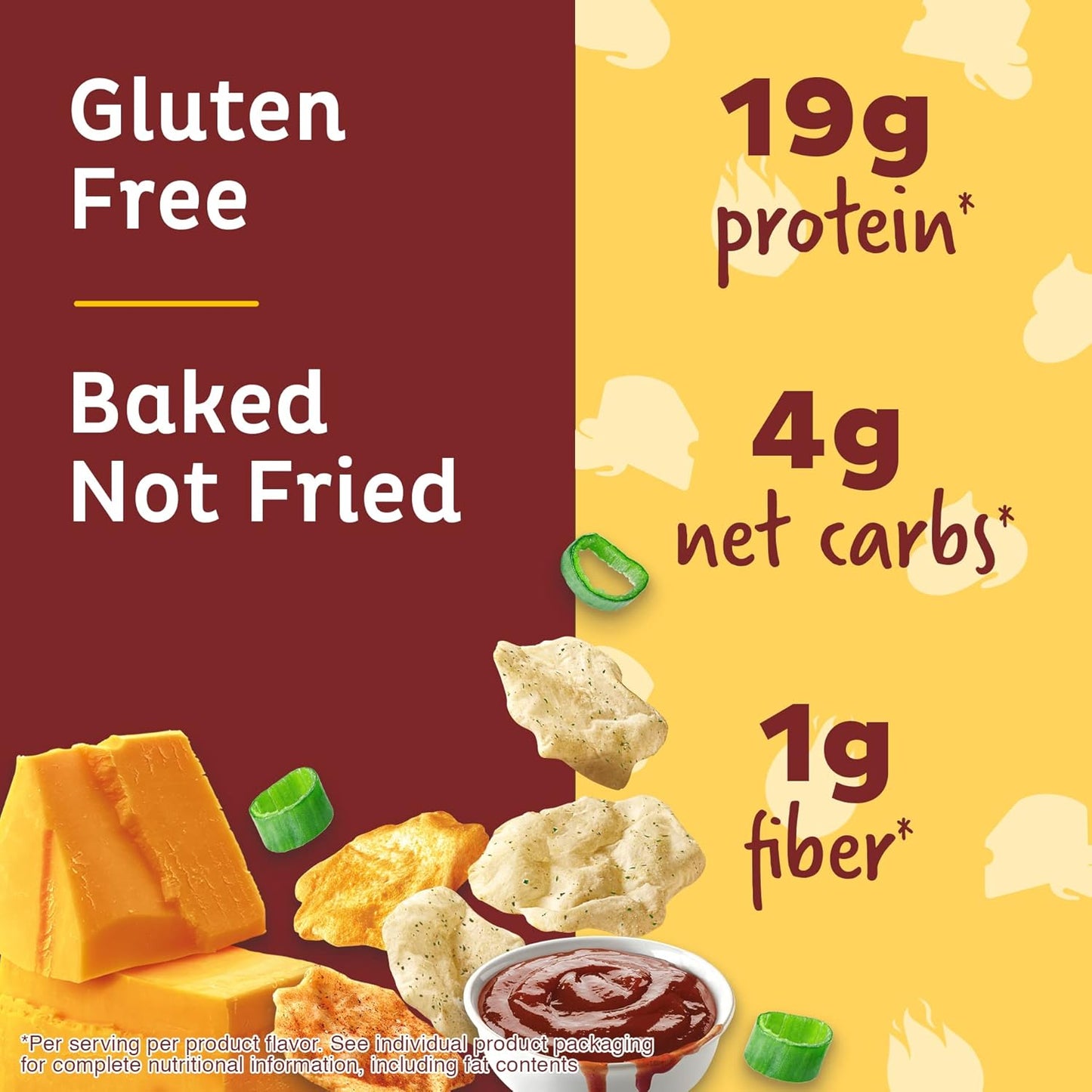 Protein Chips Variety Pack – BBQ, Cheddar & Sour Cream & Sour Cream & Onion – High Protein, Low Carb – 1.1 oz (Pack of 12)