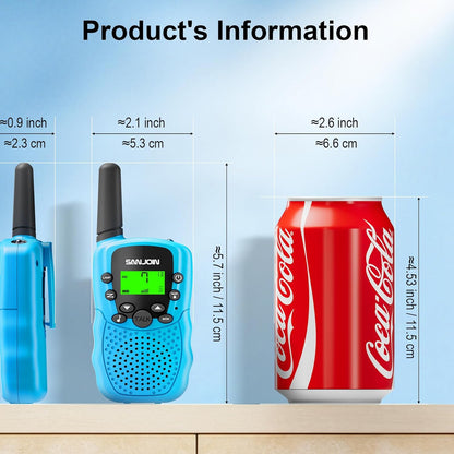Kids Walkie Talkies – 3-Mile Range Two-Way Radios for Outdoor Play (Ages 3–9)