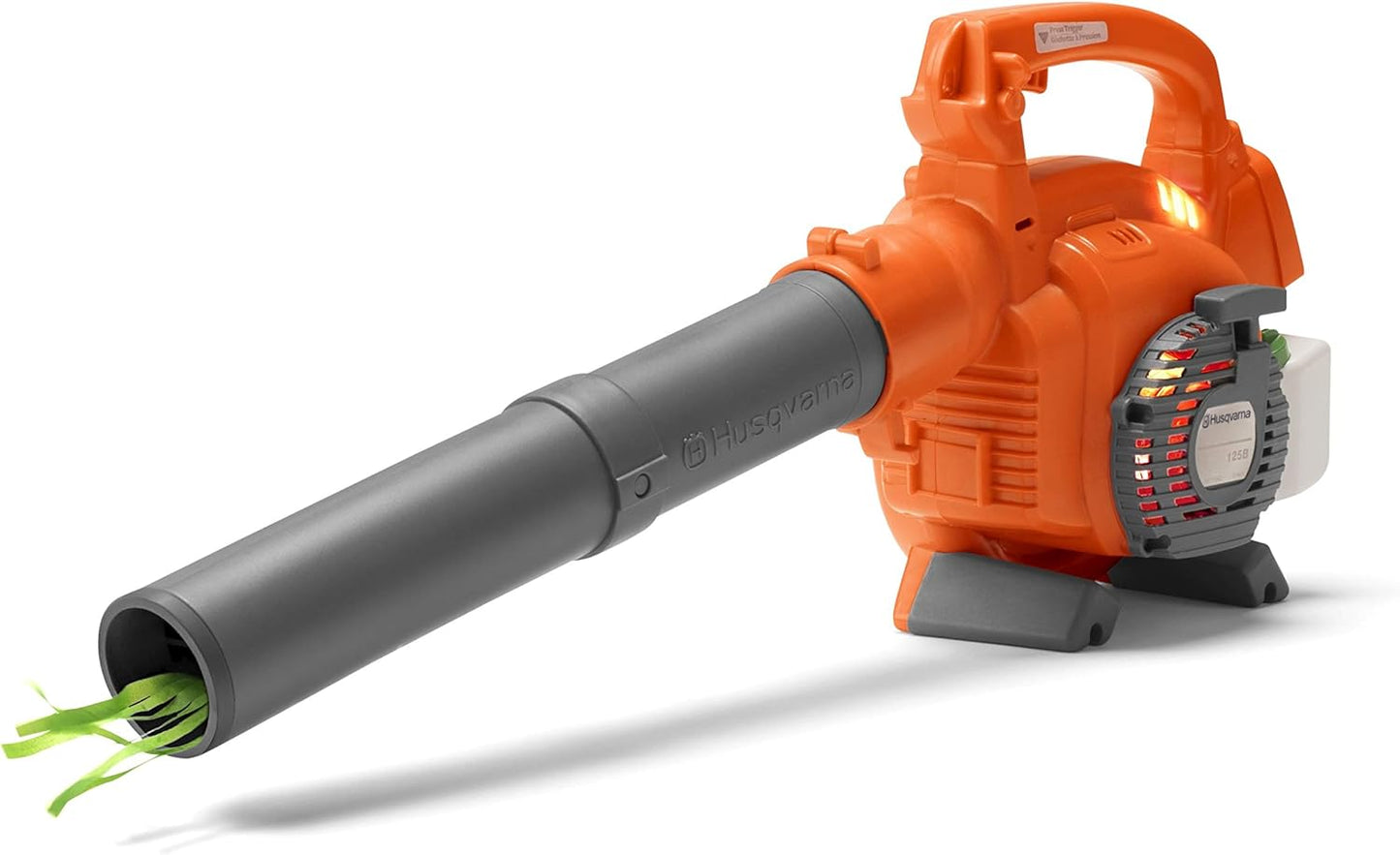 Toy Leaf Blower - Light-Up Engine with Sound & Real Air for Ages 3+ (Orange/Gray)