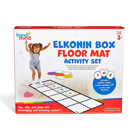 Elkonin Box Activity Set: Phonemic Awareness & Gross Motor Play for Preschoolers