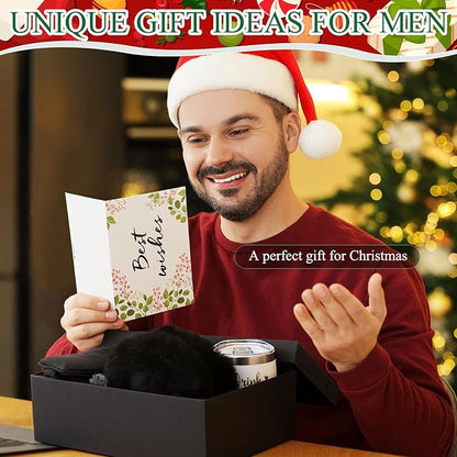 8-Piece Winter Gift Basket for Men – Get Well & Birthday Care Package (Black)