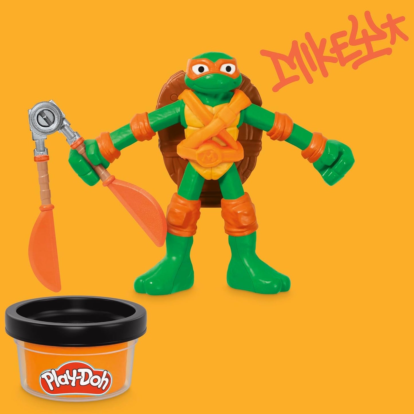 Play-Doh TMNT Cowabunga Creations 4-Inch Action Figures Set for Ages 4+