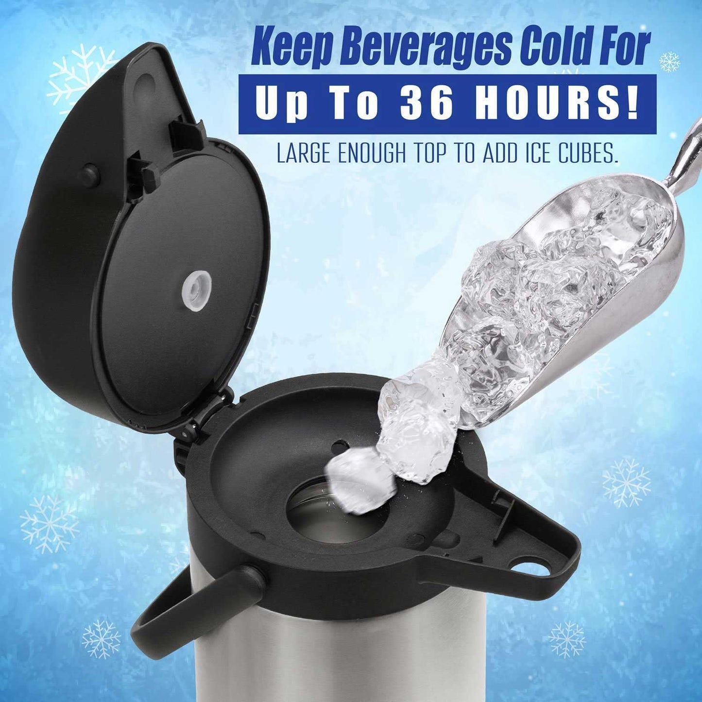 Airpot Coffee Dispenser with Pump - 102 oz Insulated Stainless Steel Coffee Carafe