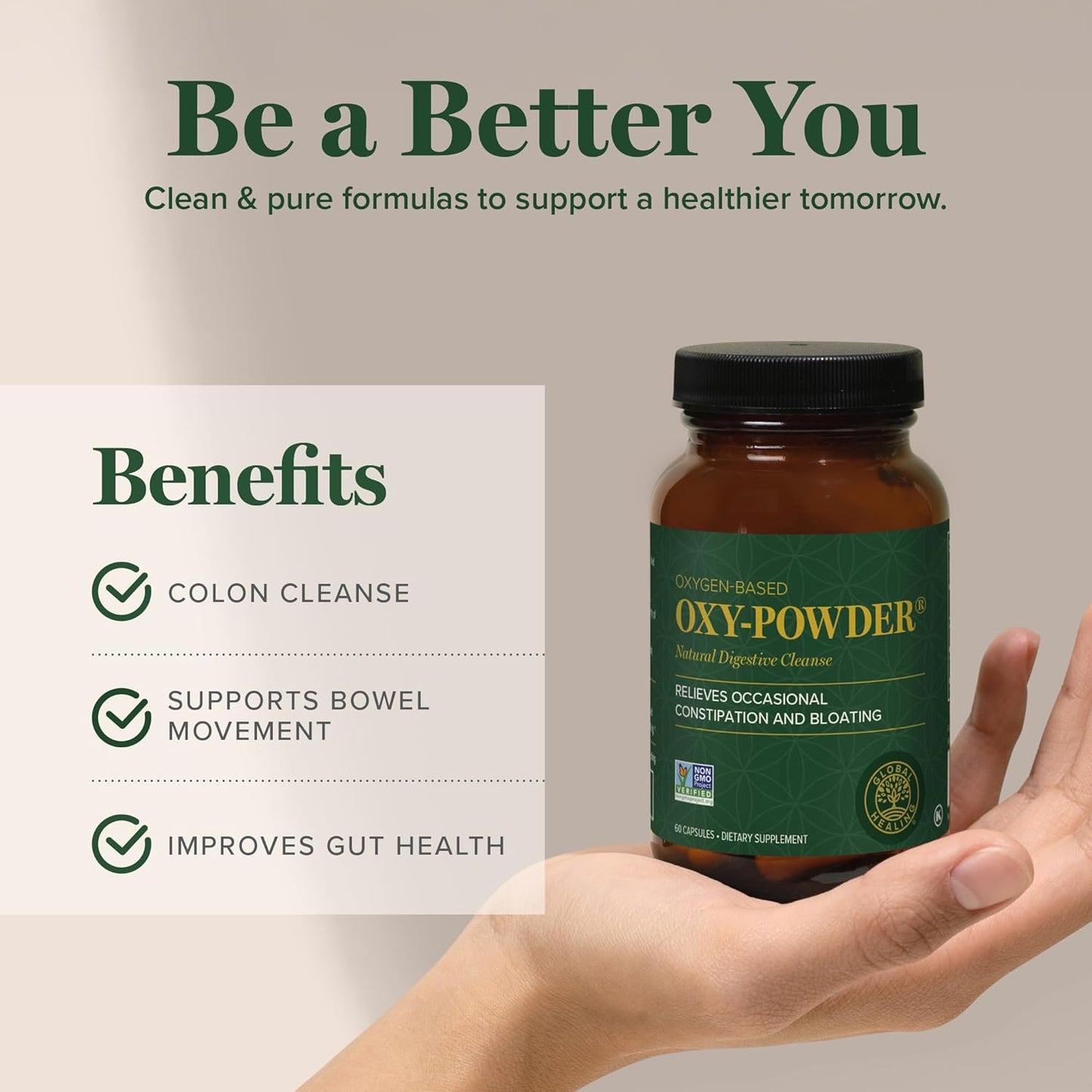 Global Healing Oxy-Powder – Magnesium Oxide Colon Cleanse & Constipation Relief
