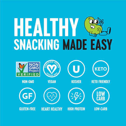 Crunchy Dry Roasted Edamame Snacks – Sea Salt, High-Protein (11g), Low-Carb, Gluten-Free, Vegan, 100-Calorie Packs, 0.9 oz (10 Pack)