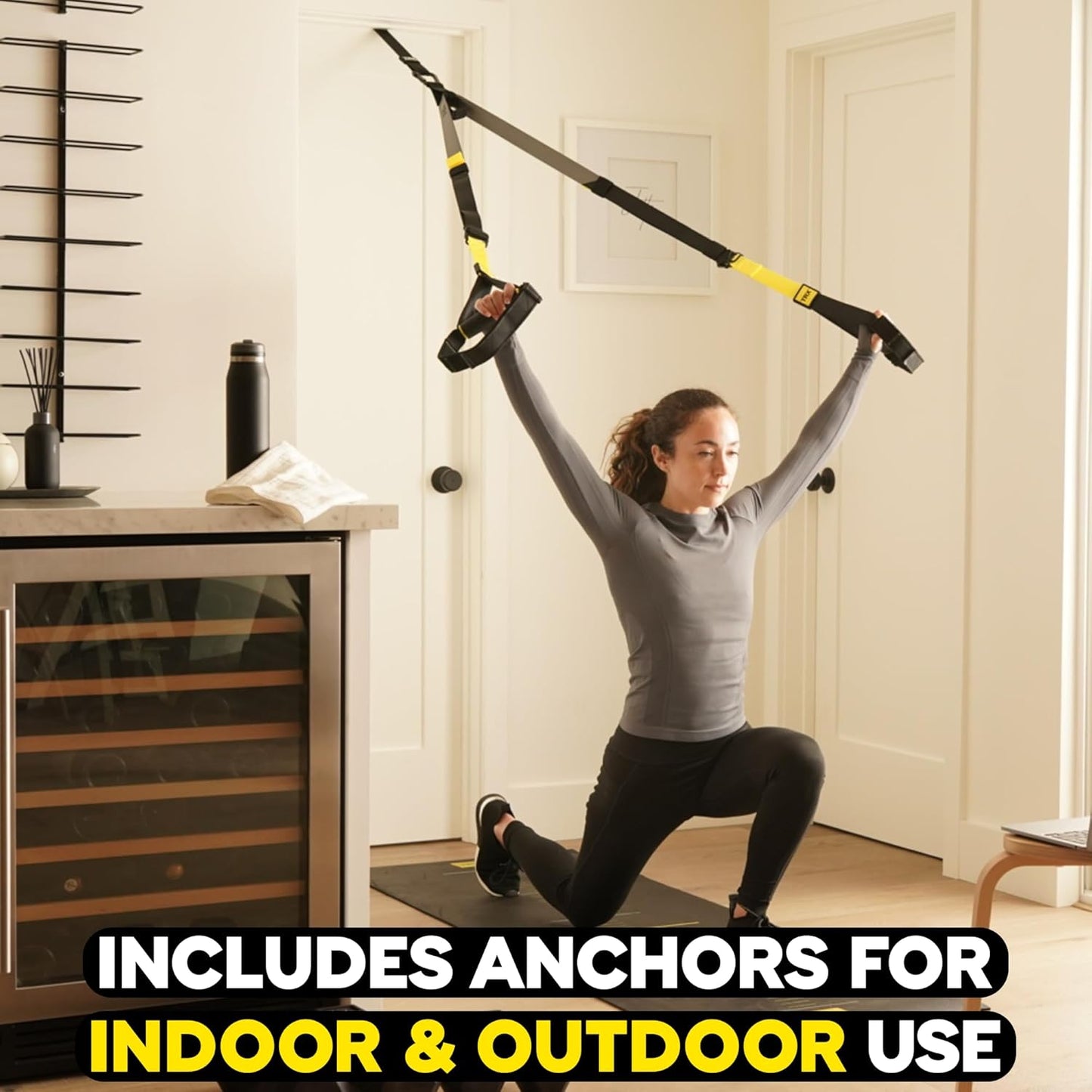 All-In-One Home Gym System – Suspension Training Kit for Strength, HIIT & Full-Body Workouts with Indoor & Outdoor Anchors