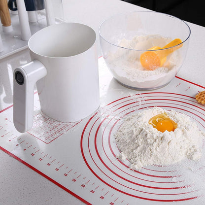 Electric Flour Sifter - 4-Cup, Battery Operated, Easy to Clean