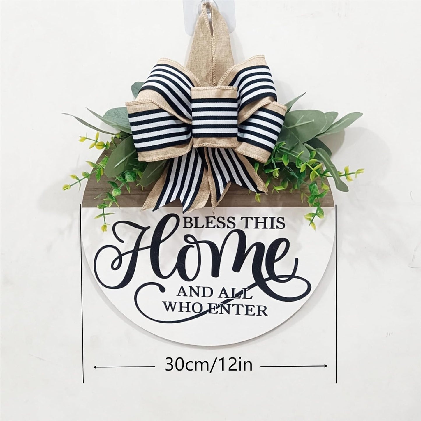 Rustic Round Wood Welcome Sign – Front Door & Porch Wall Décor for All Seasons