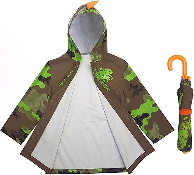 Kids Umbrella & Rain Coats Set for Girls and Boys