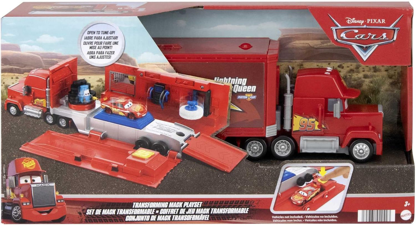 Disney Pixar Cars Transforming Mack Playset – 2-in-1 Truck & Tune-Up Station with Launcher (Ages 4+)