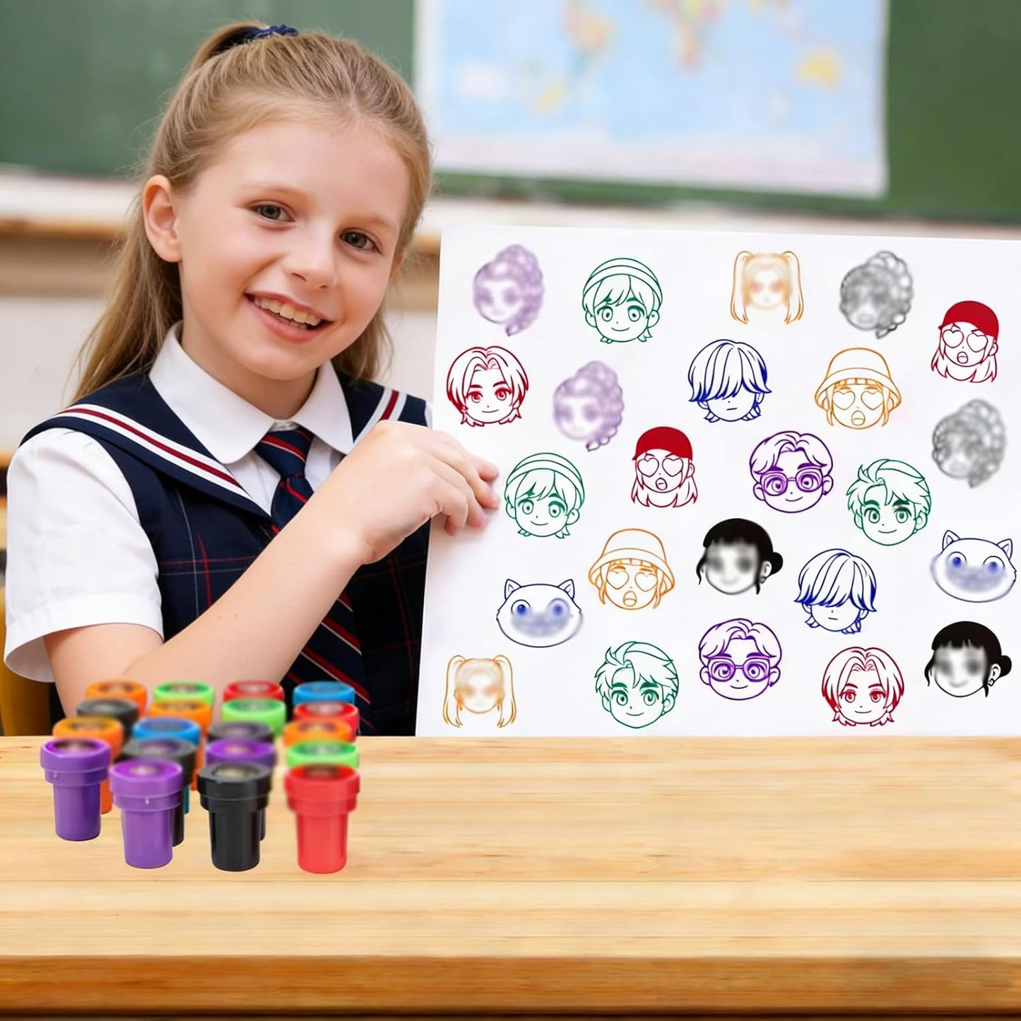 Demon Hunters Stampers (24 PCS) – Birthday Party Goody Bag Toys & Treat Gifts