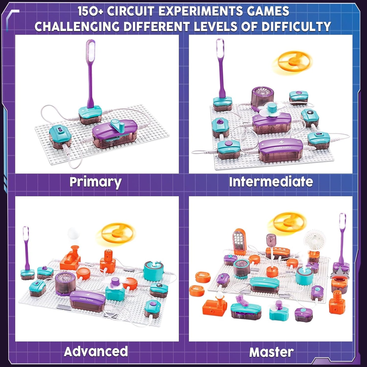 Science Circuit Kit for Kids – 53-Piece DIY Electronics Set with 150+ Projects (Ages 6+)