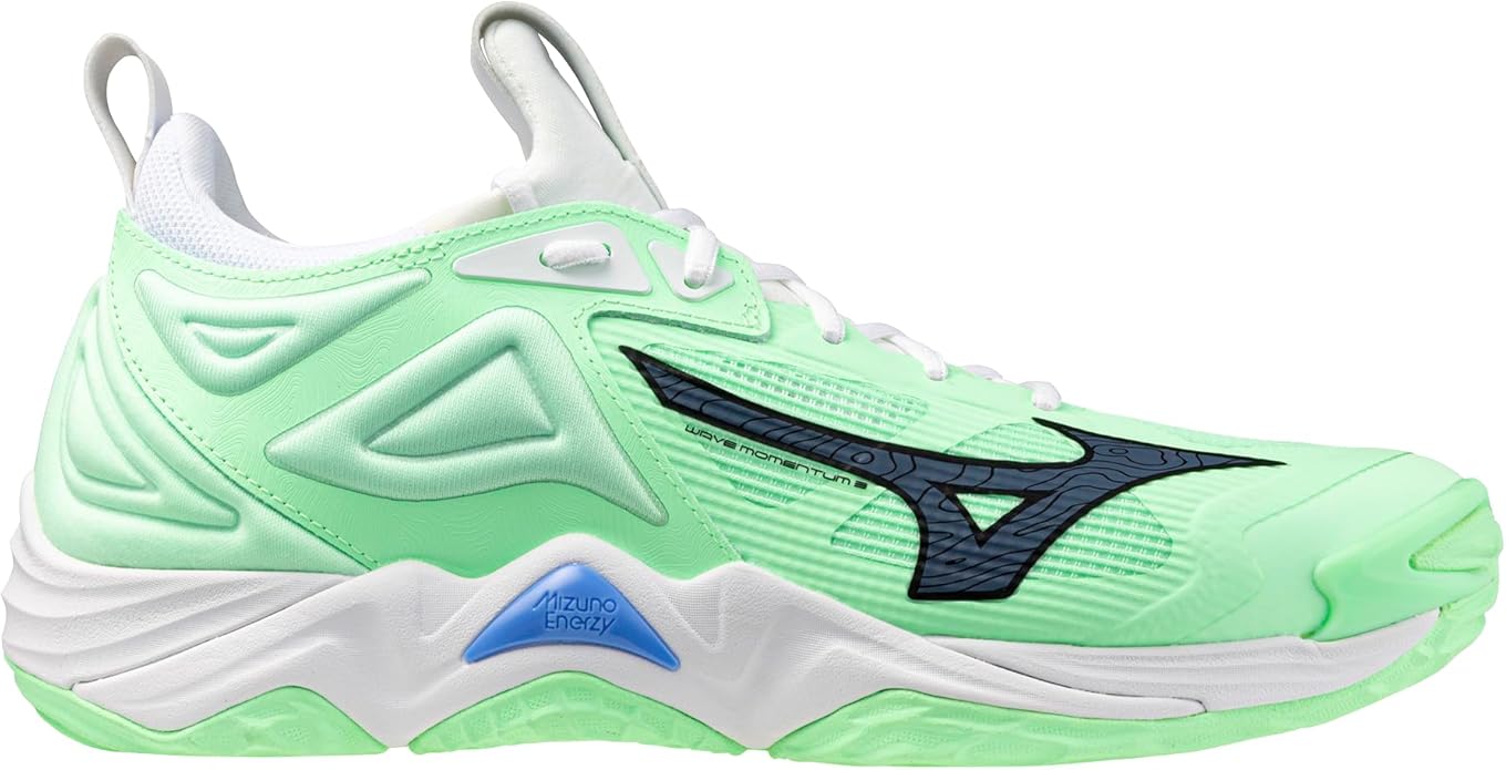 Unisex-Adult Wave Momentum 3 Volleyball Shoe, Neo Mint-White, Size 8.5 Wide Women/7 Men