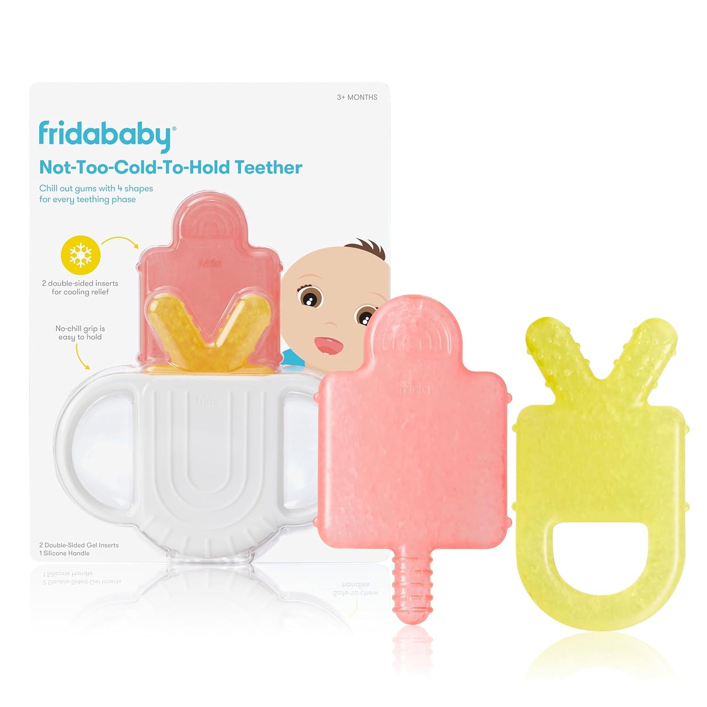 4-in-1 Silicone Baby Teether – BPA-Free Teething Relief (0–18 Months)