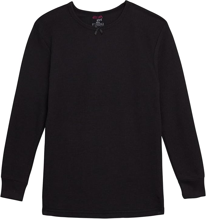 Baby Girls’ Thermal Underwear Set- 6-Piece Waffle Knit Top & Long Johns Base Layer